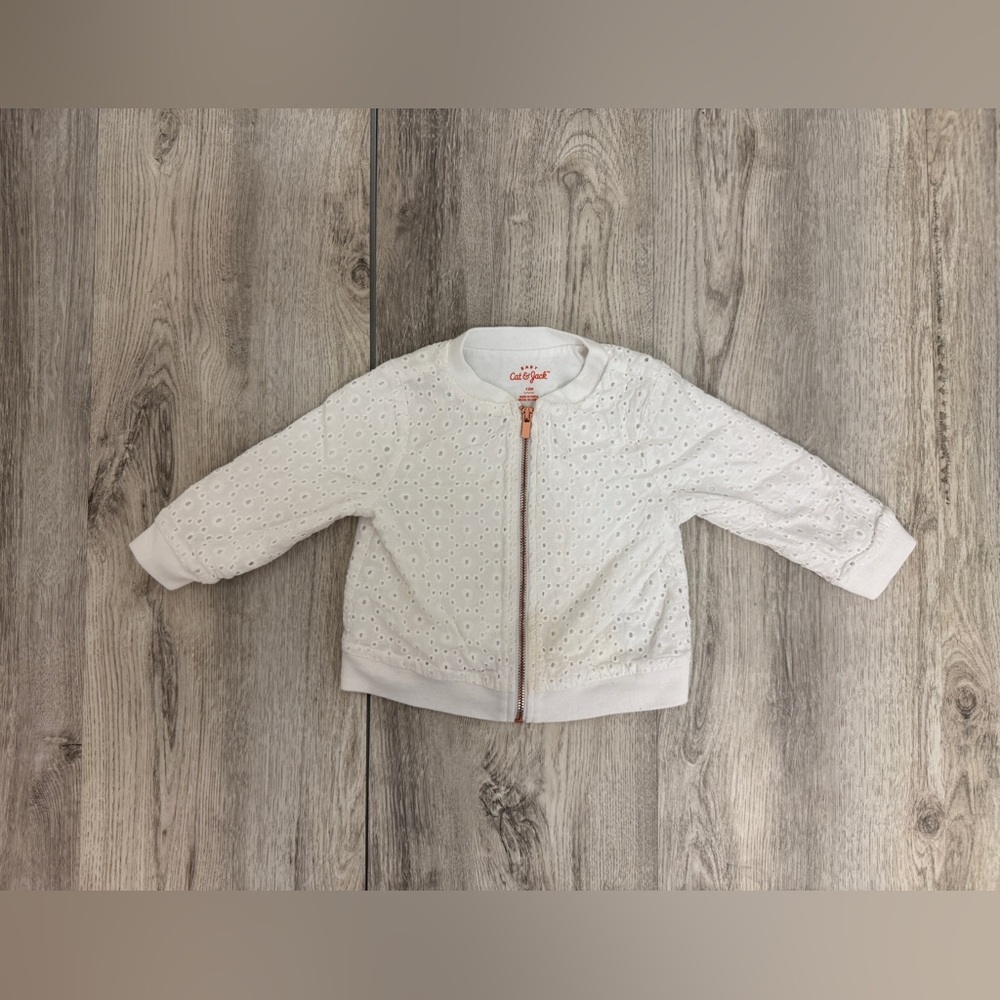 Cat & Jack White Eyelet Jacket for Kids